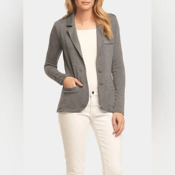 Tart grey buttoned jersey blazer - Picture 1 of 8